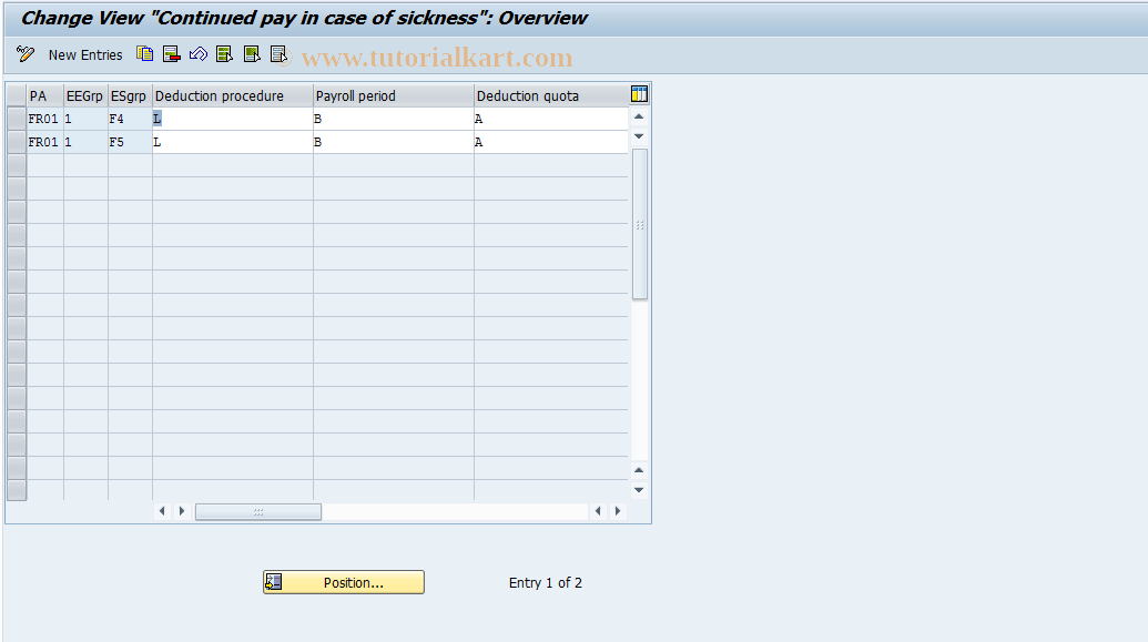 SAP TCode S_AHR_61009657 - IMG Activity: OHAF0007