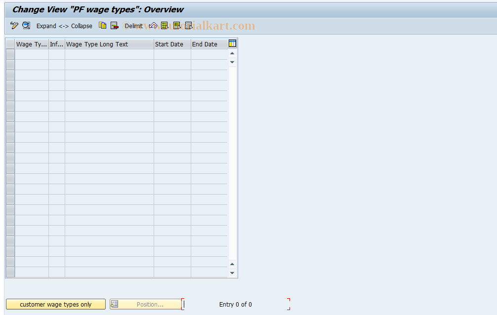 SAP TCode S_AHR_61009658 - IMG Activity: OHPKAI110