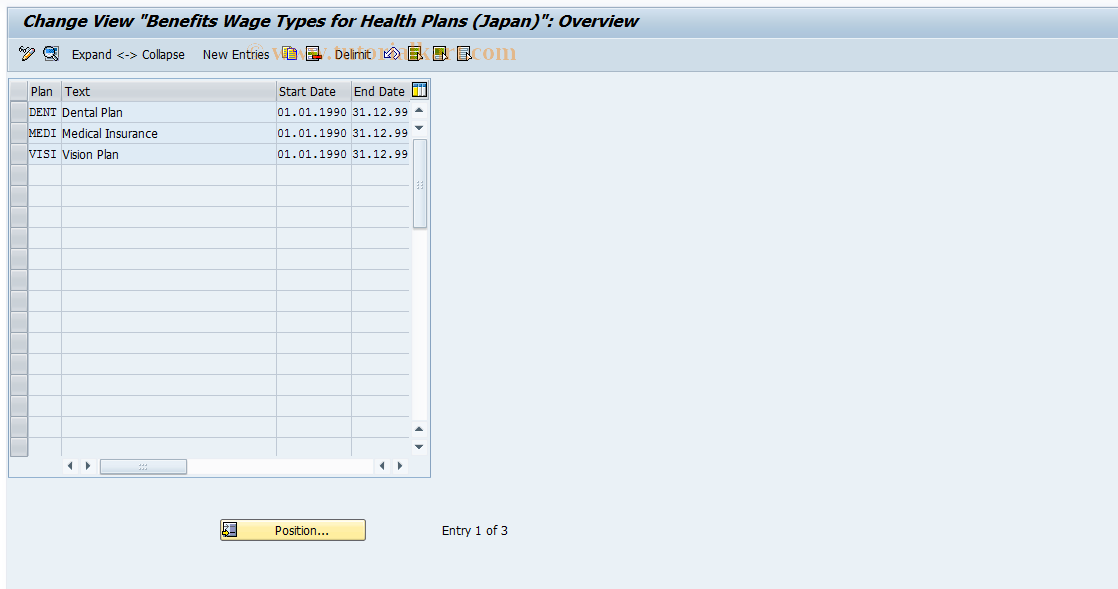 SAP TCode S_AHR_61009660 - IMG Activity: OHAJBN1200