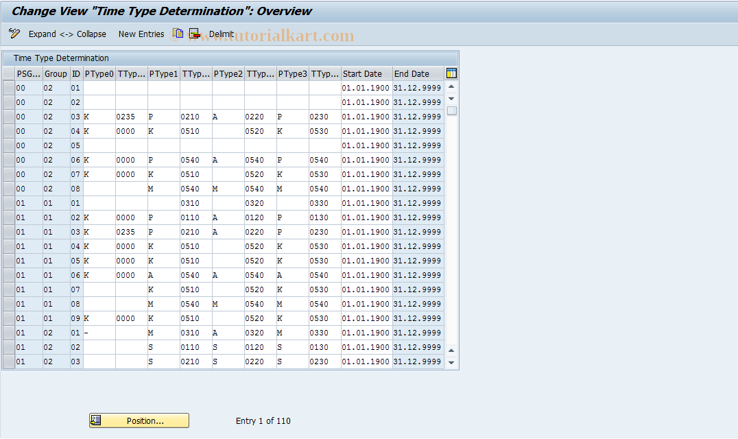 SAP TCode S_AHR_61009665 - IMG-Aktivität: OHAGTI120