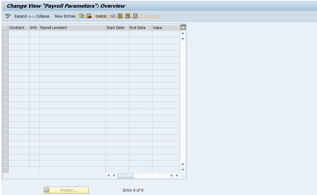 SAP TCode S_AHR_61009667 - IMG Activity: OHTF0102