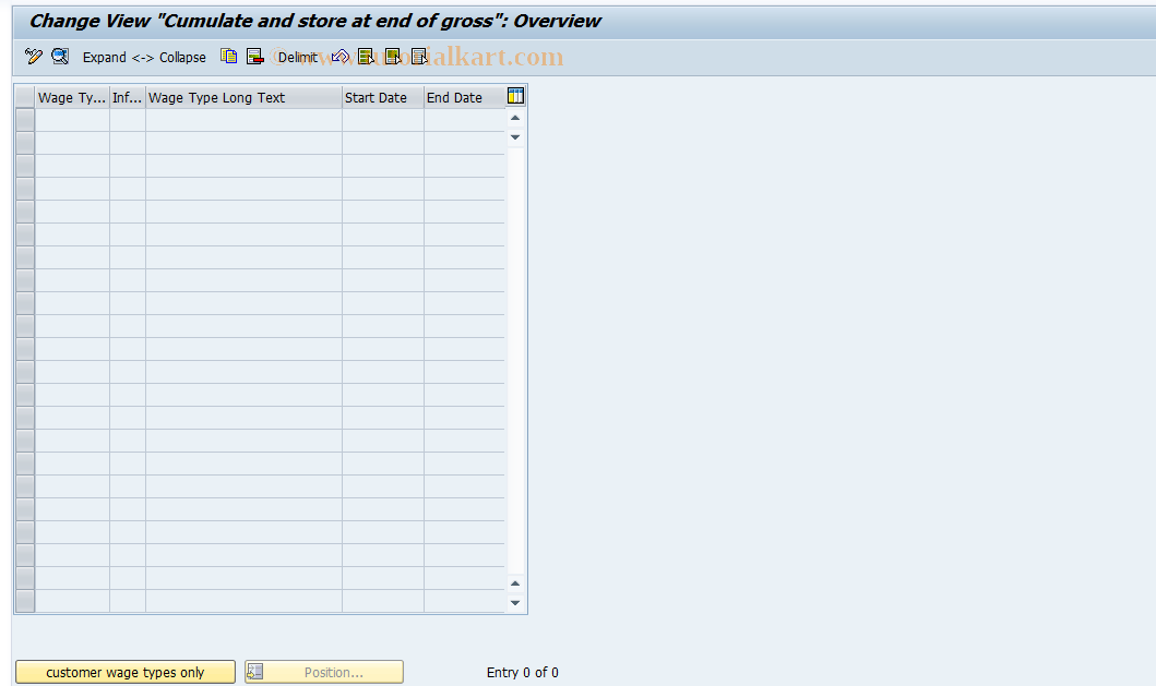 SAP TCode S_AHR_61009691 - IMG Activity: OHAF0104