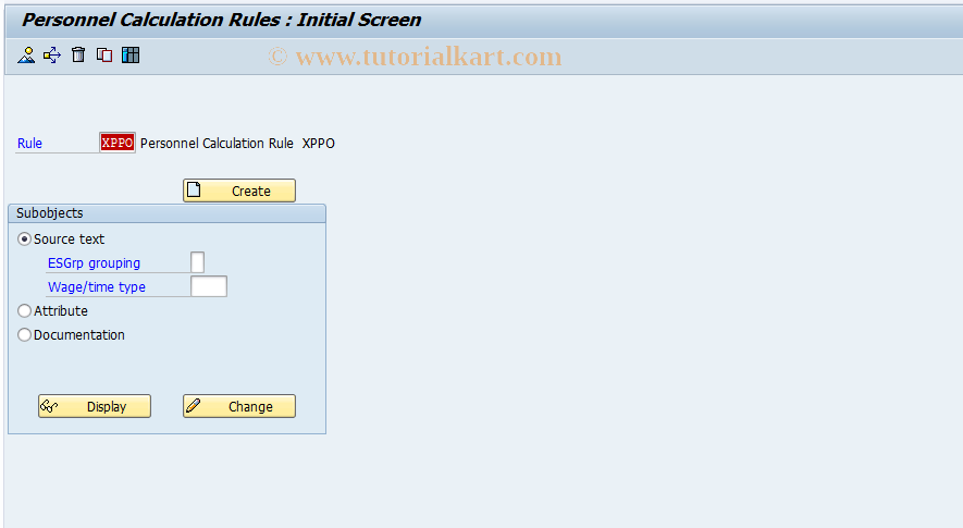 SAP TCode S_AHR_61009701 - IMG-Aktivität: OHAQPART