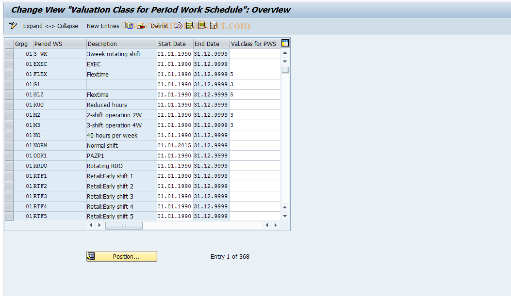 SAP TCode S_AHR_61009706 - IMG Activity: OHAJTI361