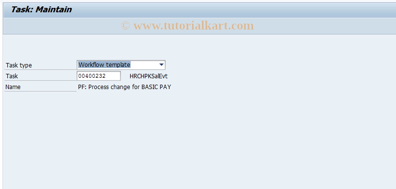 SAP TCode S_AHR_61009708 - IMG Activity: OHPKWF020