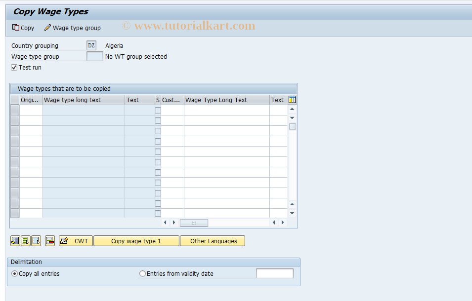 SAP TCode S_AHR_61009709 - IMG Activity: OHAF0604