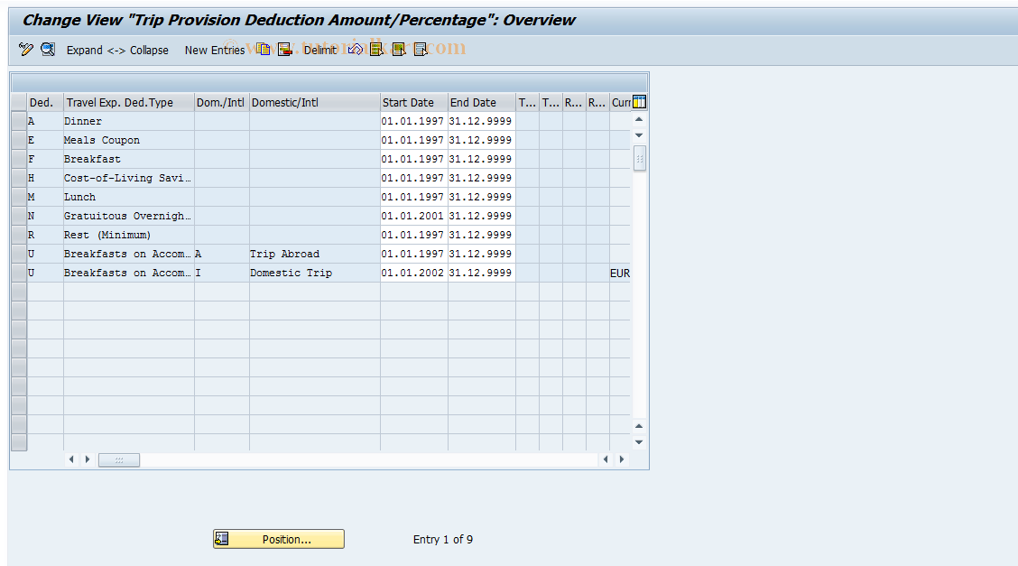 SAP TCode S_AHR_61009724 - IMG Activity: SIMG_OHR0056