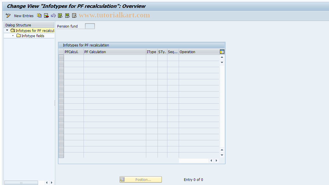 SAP TCode S_AHR_61009741 - IMG Activity: OHPKAO150