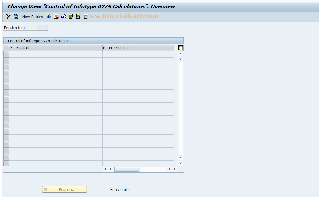 SAP TCode S_AHR_61009747 - IMG Activity: OHPKAO140