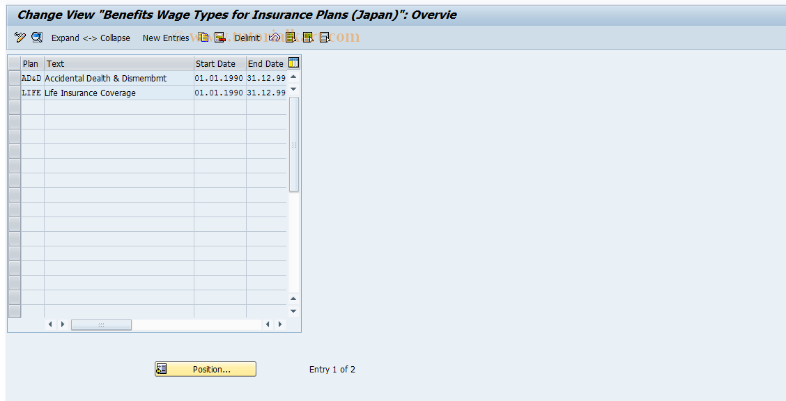 SAP TCode S_AHR_61009748 - IMG Activity: OHAJBN2200