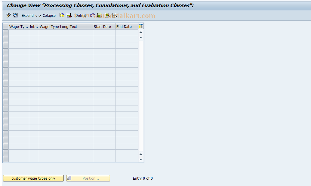 SAP TCode S_AHR_61009799 - IMG-Aktivität: OHAQWTM00004