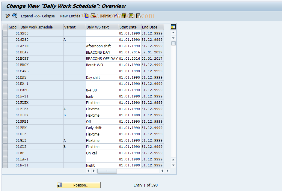 SAP TCode S_AHR_61009804 - IMG Activity: OHTX0403