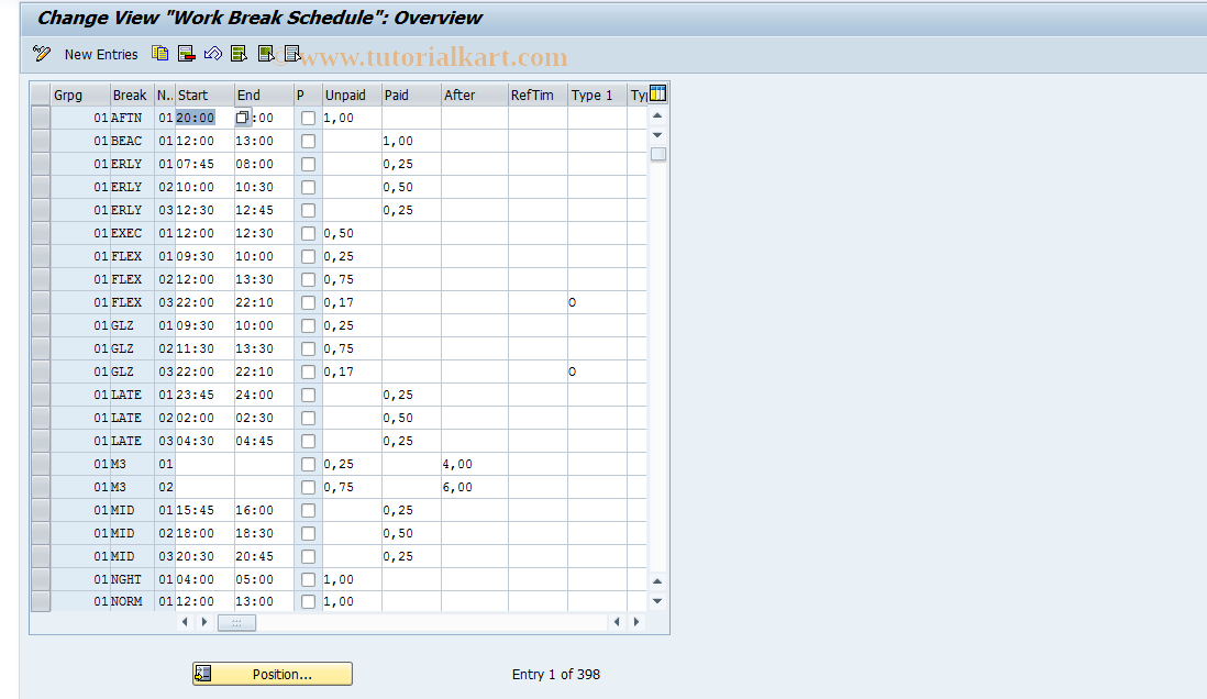 SAP TCode S_AHR_61009816 - IMG Activity: OHTX0402