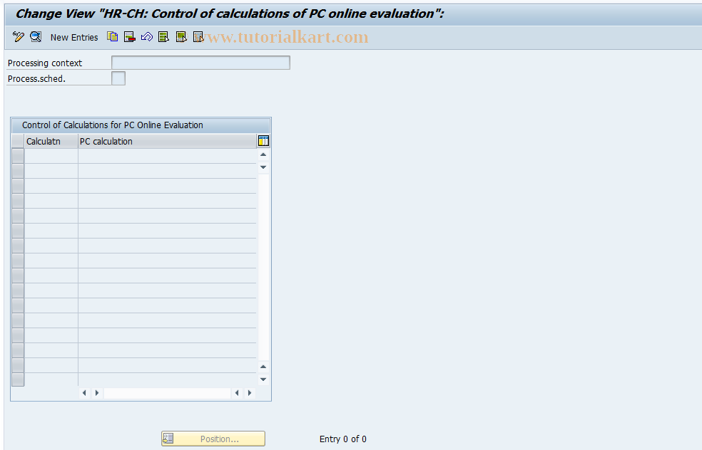 SAP TCode S_AHR_61009842 - IMG Activity: OHPKOR003