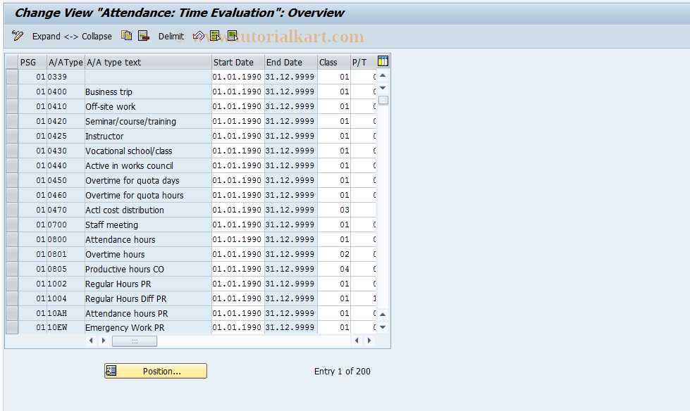 SAP TCode S_AHR_61009851 - IMG Activity: OHTY006