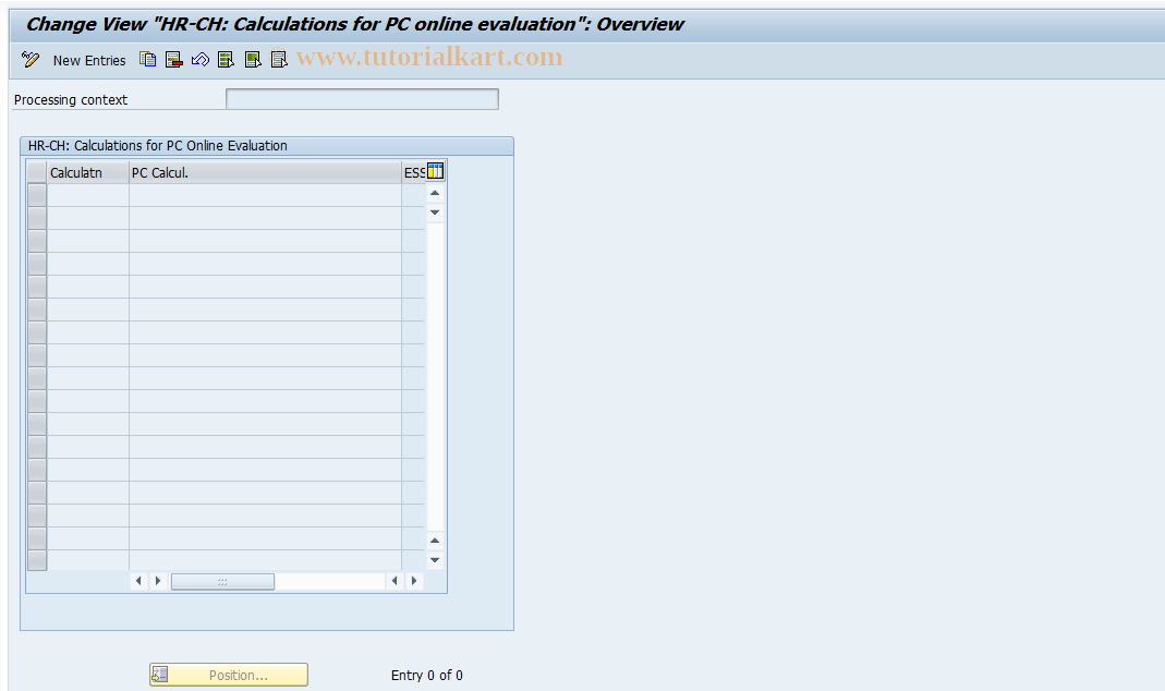 SAP TCode S_AHR_61009866 - IMG Activity: OHPKOR001