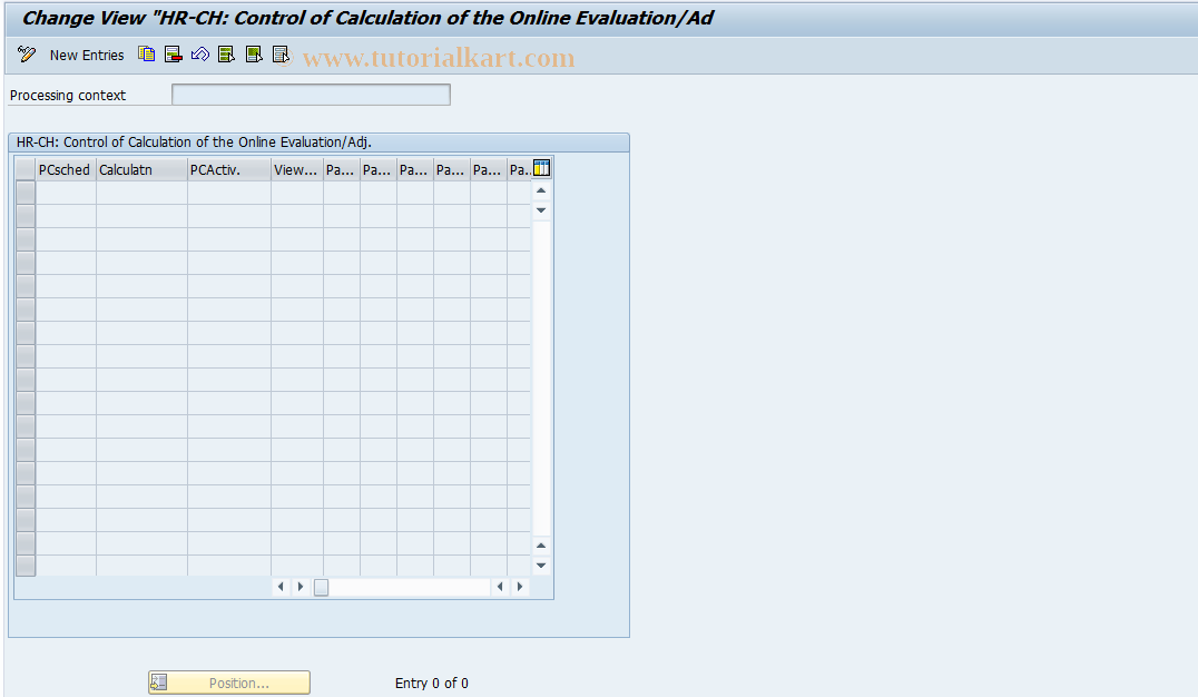 SAP TCode S_AHR_61009875 - IMG Activity: OHPKOR000