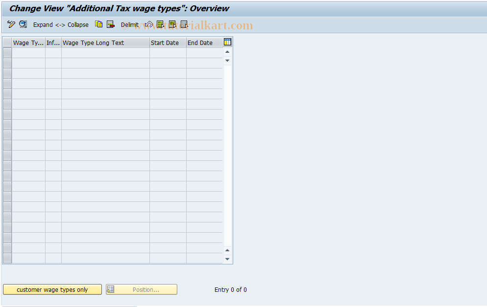 SAP TCode S_AHR_61009900 - IMG-Aktivität: OHAQWTM00103