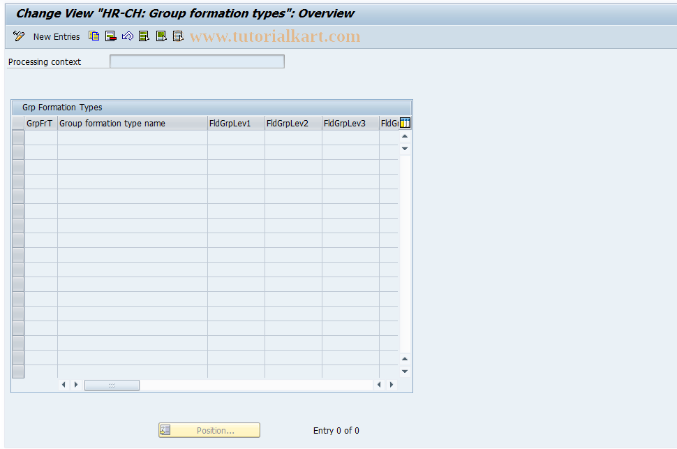 SAP TCode S_AHR_61009902 - IMG Activity: OHPKAW130