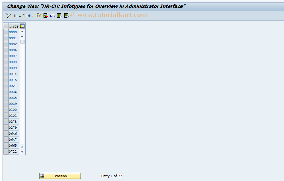 SAP TCode S_AHR_61009908 - IMG Activity: OHPKAO040