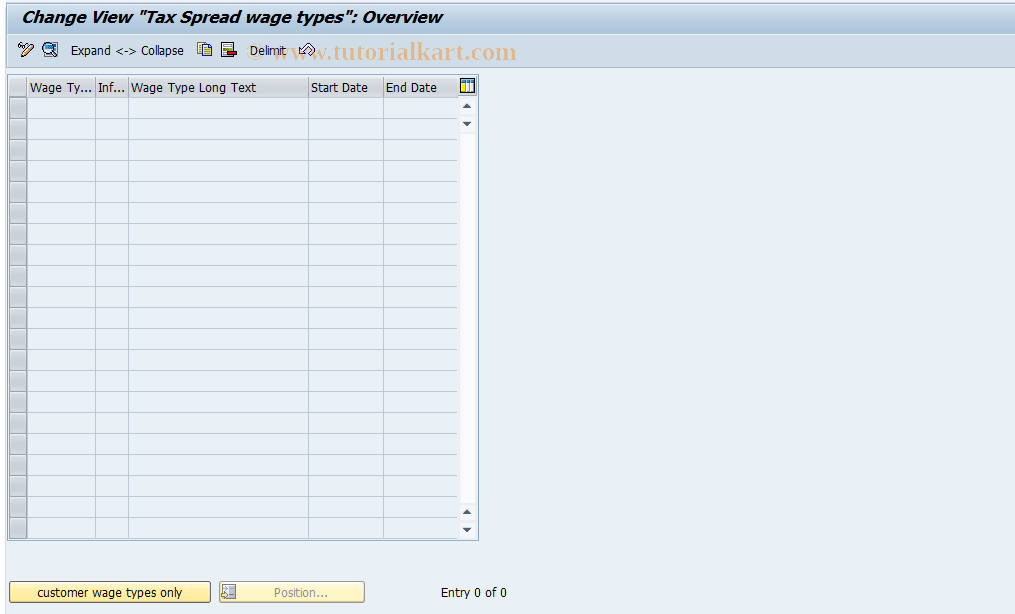 SAP TCode S_AHR_61009922 - IMG-Aktivität: OHAQWTM00105