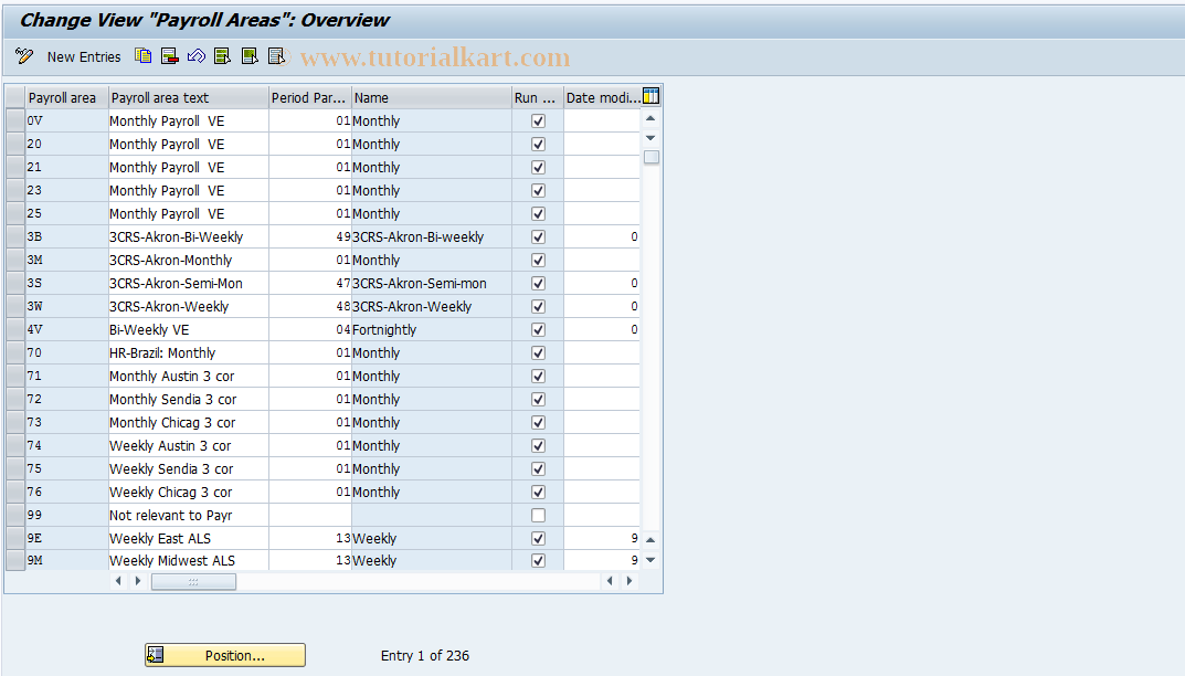 SAP TCode S_AHR_61009937 - IMG-Aktivität: OHAQUM006