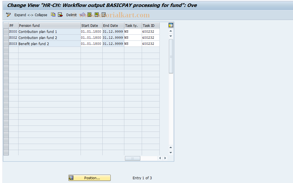 SAP TCode S_AHR_61009938 - IMG Activity: OHPKAO010