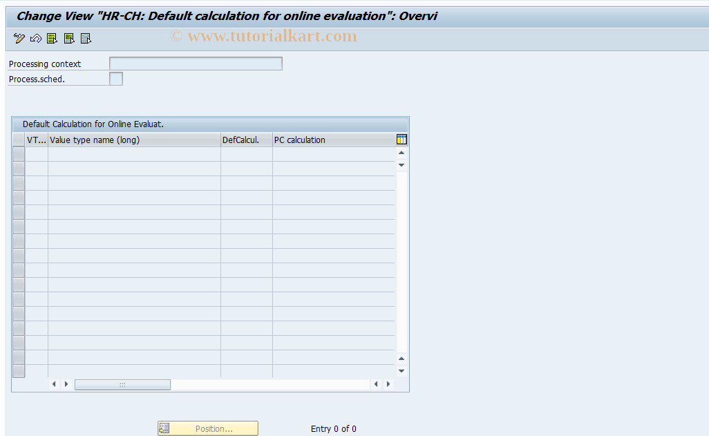 SAP TCode S_AHR_61009960 - IMG Activity: OHPKOR005