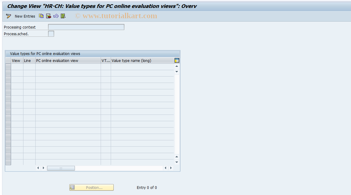 SAP TCode S_AHR_61009967 - IMG Activity: OHPKOR004