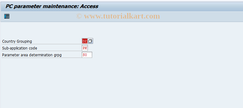 SAP TCode S_AHR_61009971 - IMG Activity: OHPKKA030