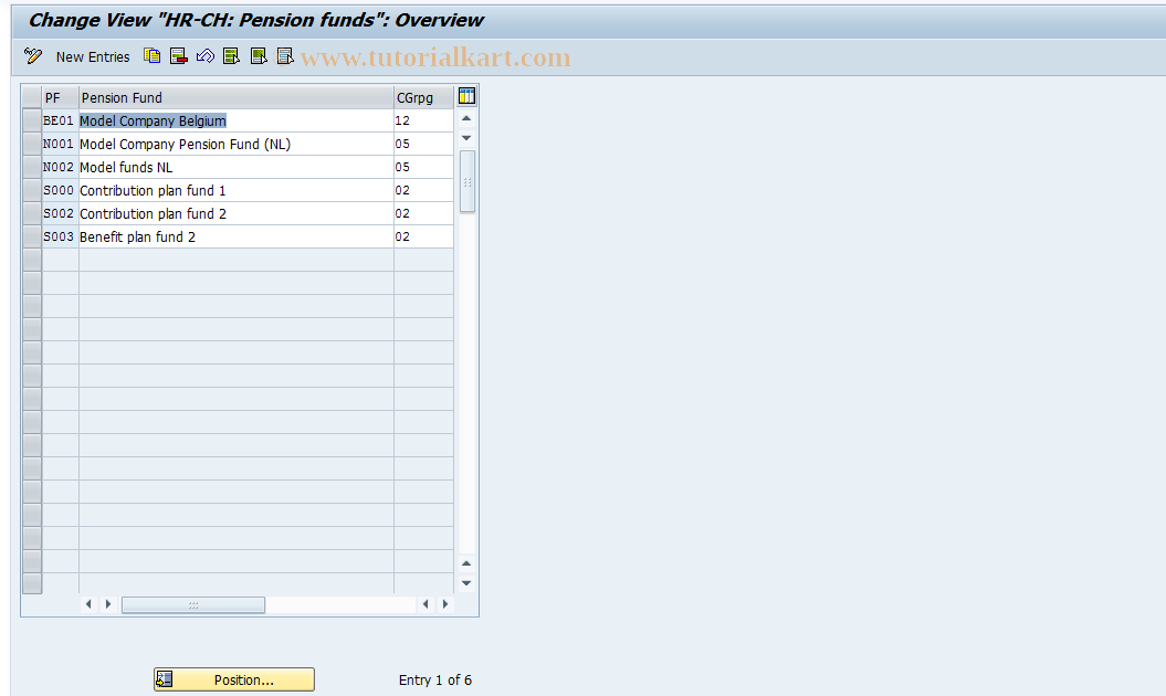 SAP TCode S_AHR_61010004 - IMG Activity: OHPKKA005