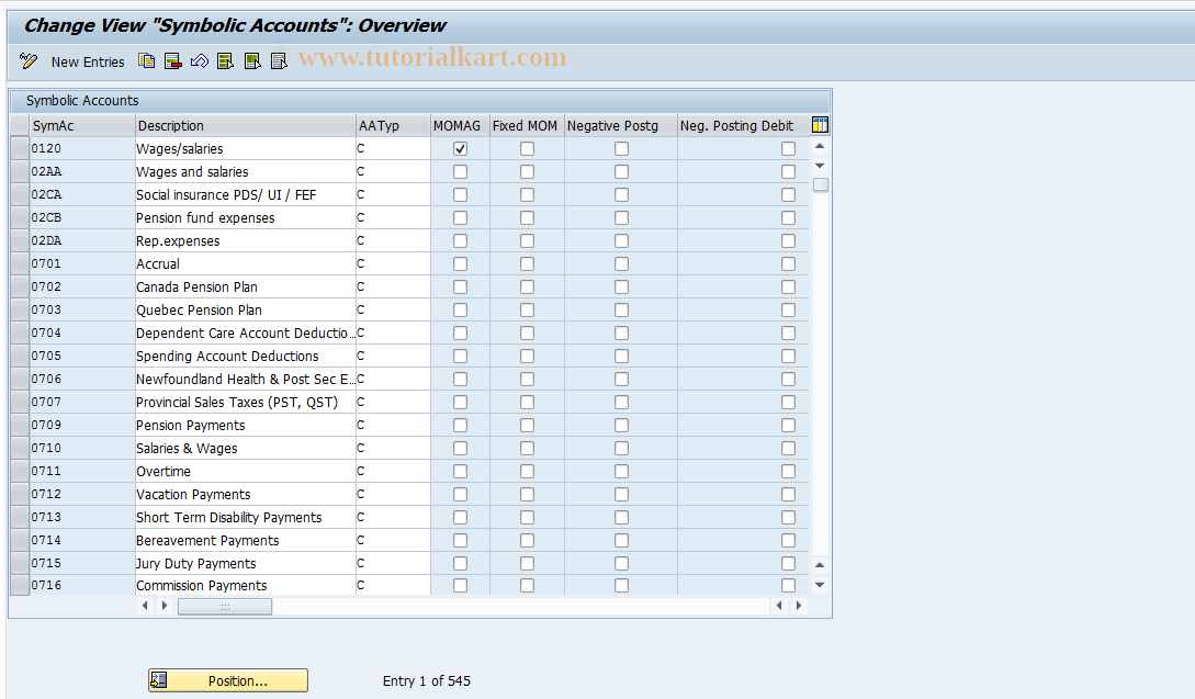 SAP TCode S_AHR_61010010 - IMG Activity: OHAFRI042