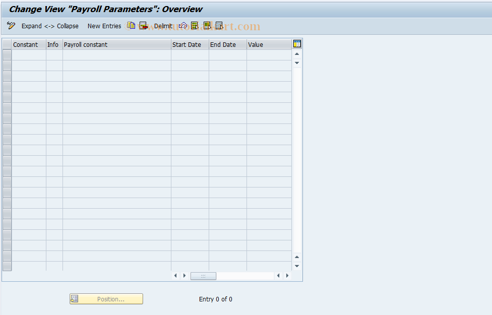 SAP TCode S_AHR_61010018 - IMG-Aktivität: OHAQTAX00204