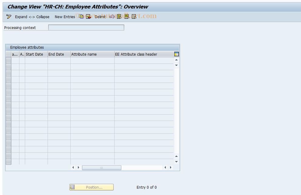 SAP TCode S_AHR_61010020 - IMG Activity: OHPKST020