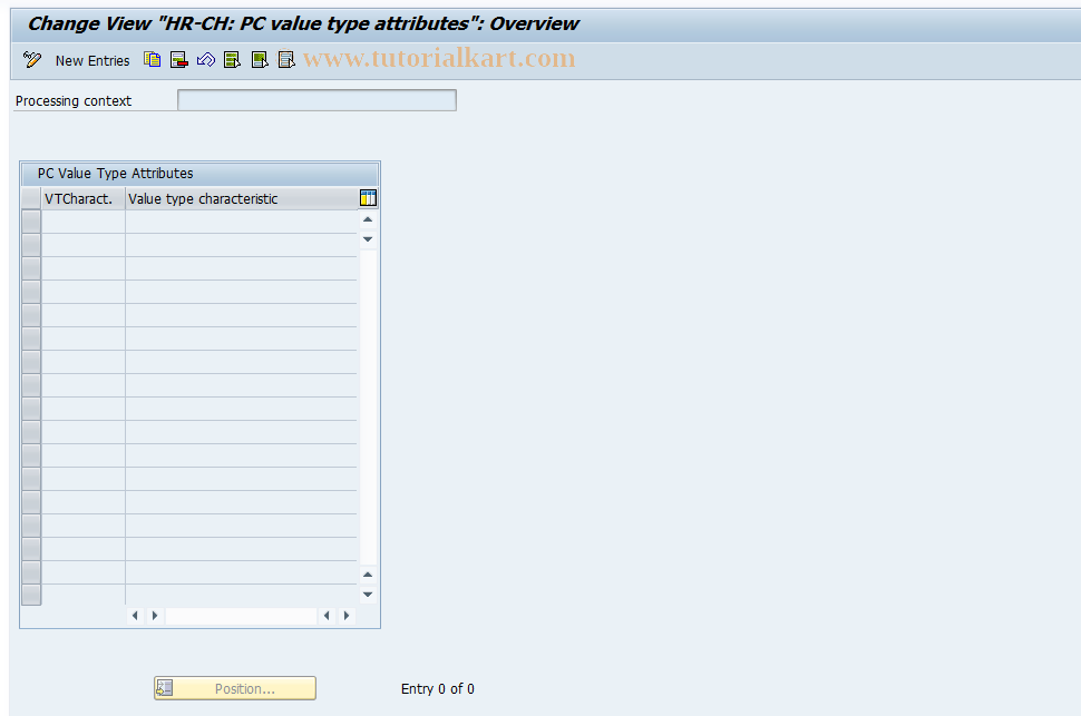 SAP TCode S_AHR_61010037 - IMG Activity: OHPKVS020