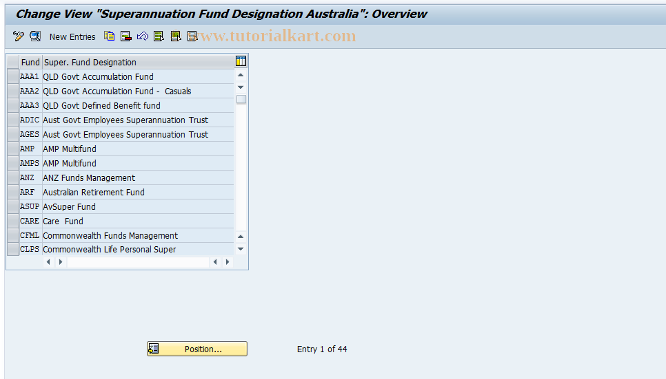 SAP TCode S_AHR_61010041 - IMG-Aktivität: OHAQSUP00101