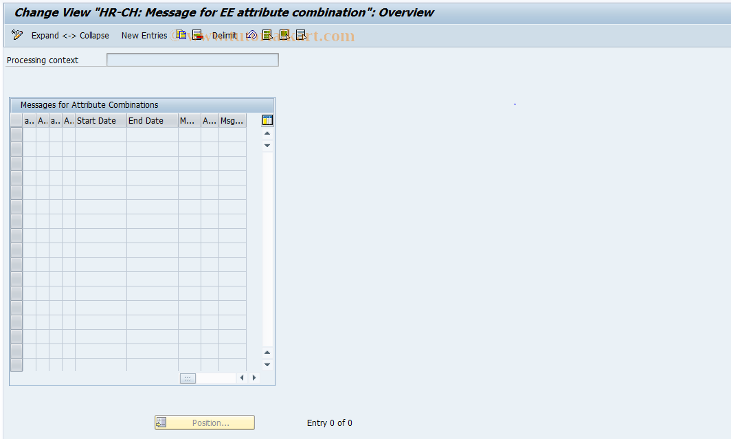 SAP TCode S_AHR_61010064 - IMG Activity: OHPKST000