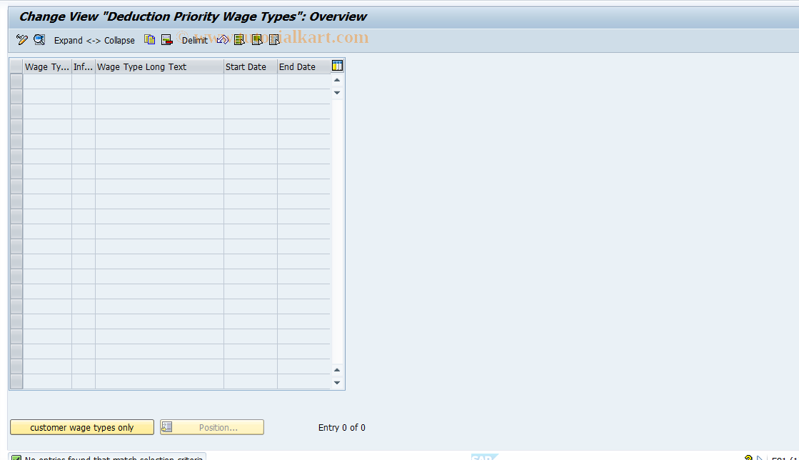 SAP TCode S_AHR_61010069 - IMG-Aktivität: OHAQDE1049