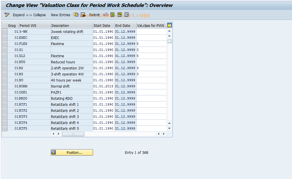 SAP TCode S_AHR_61010072 - IMG Activity: OHTY023