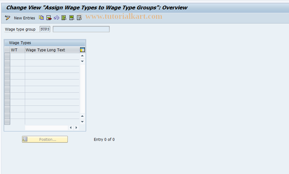 SAP TCode S_AHR_61010103 - IMG-Aktivität: OHAQSUP011