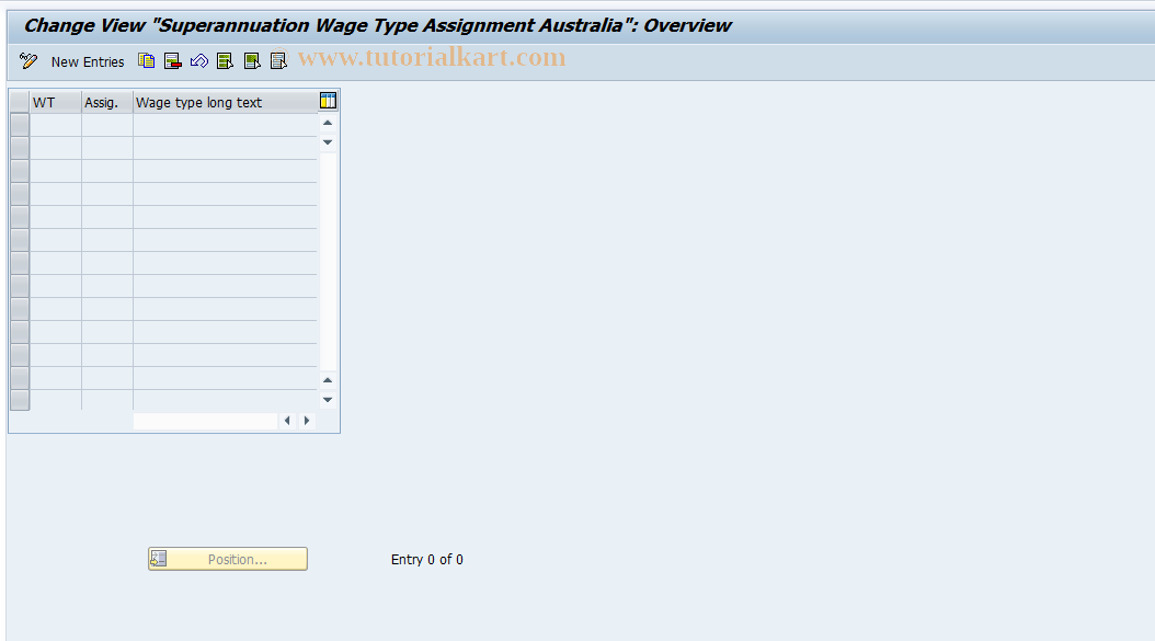 SAP TCode S_AHR_61010111 - IMG-Aktivität: OHAQSUP002