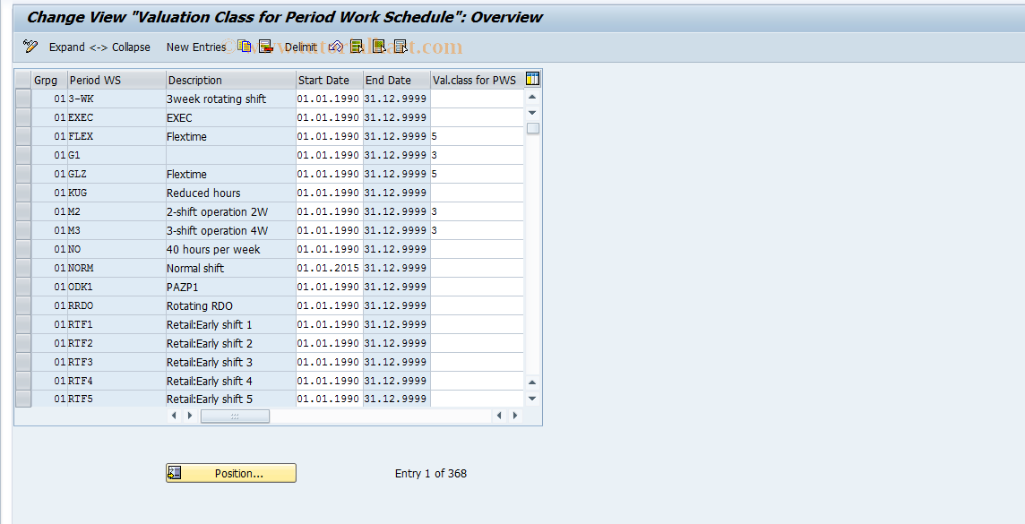 SAP TCode S_AHR_61010115 - IMG Activity: SIMG_OHT0507