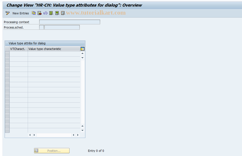 SAP TCode S_AHR_61010117 - IMG Activity: OHPKVS350