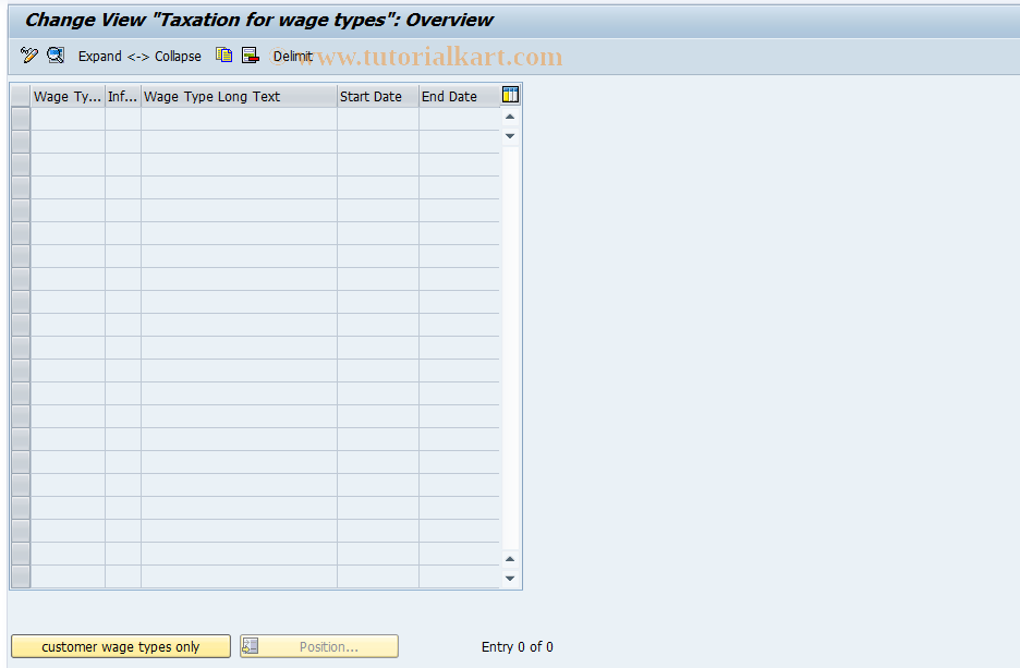 SAP TCode S_AHR_61010121 - IMG-Aktivität: OHAQWTM00101