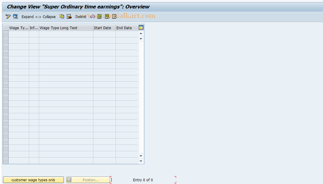 SAP TCode S_AHR_61010127 - IMG-Aktivität: OHAQWTM00002