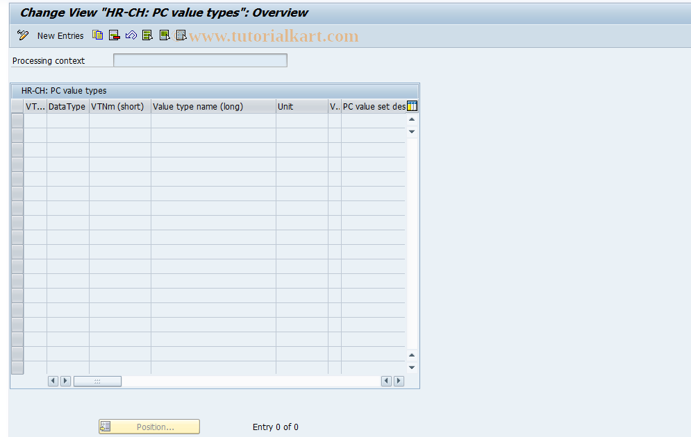 SAP TCode S_AHR_61010131 - IMG Activity: OHPKVS010