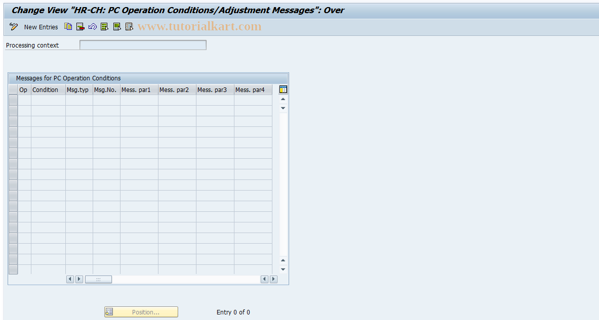 SAP TCode S_AHR_61010142 - IMG Activity: OHPKVS000