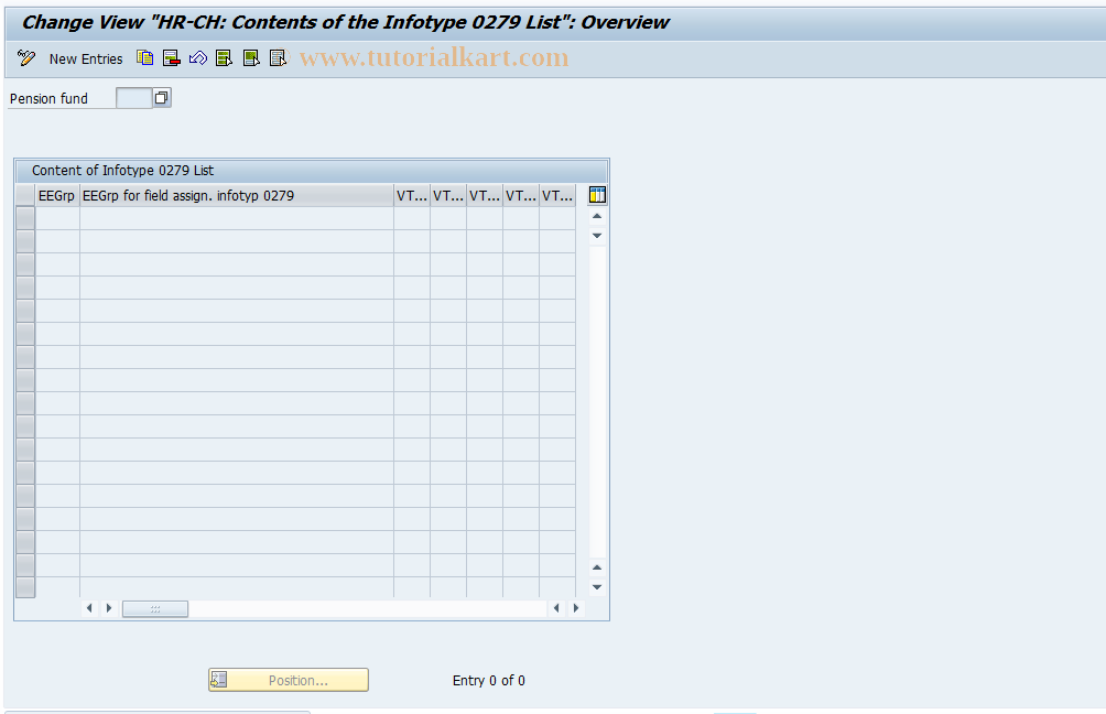 SAP TCode S_AHR_61010151 - IMG Activity: OHPKST150