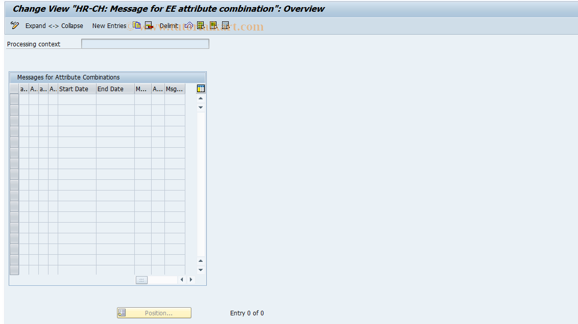 SAP TCode S_AHR_61010236 - IMG Activity: OHPKST050