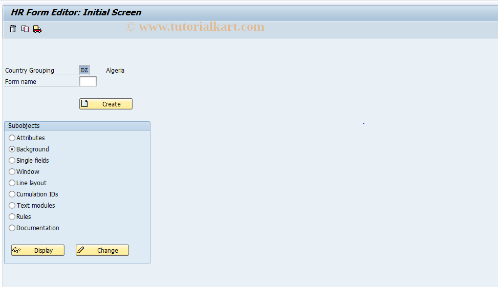 SAP TCode S_AHR_61010238 - IMG Activity: SIMG_OHAX515